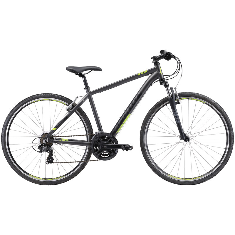 Apollo Transfer 10 Hybrid Bike (Matte Charcoal / Matte Black / Matte Lime)