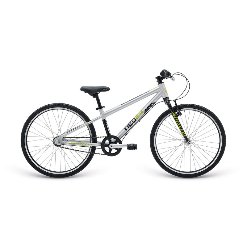 Neo 24 3i Boys Bike (Brushed Alloy / Black / Lime)