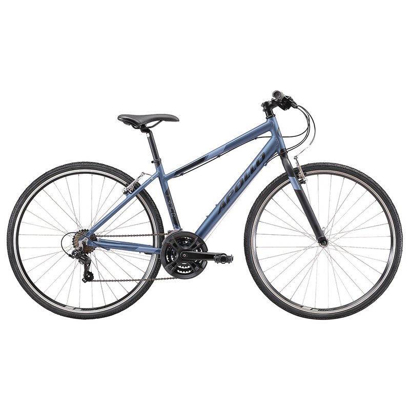 Apollo Trace 10 WS - Womens Urban Bike (Matte Slate / Black / Ice Blue)