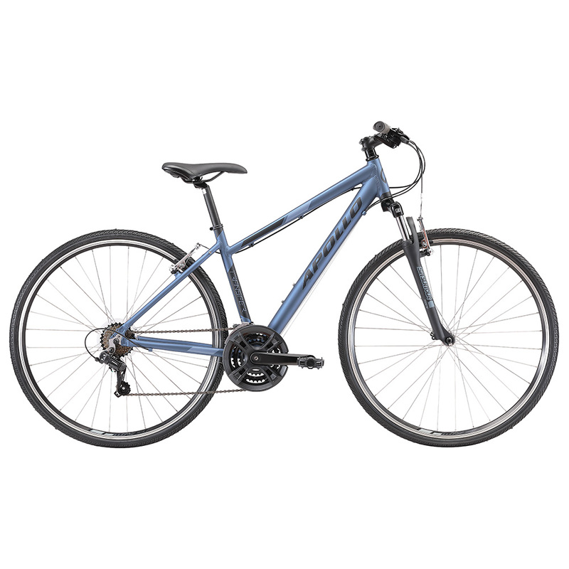 Apollo Transfer 10 WS - Womens Urban Bike (Matte Slate / Black / Ice Blue)