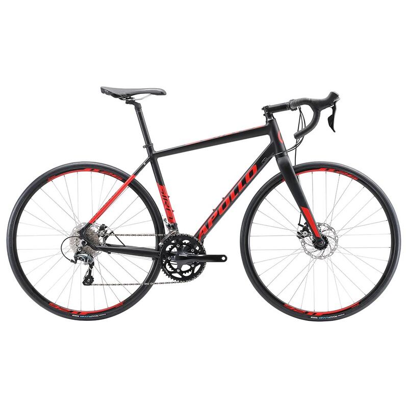 Apollo Giro 20 - Road Bike (Matte Black / Red)