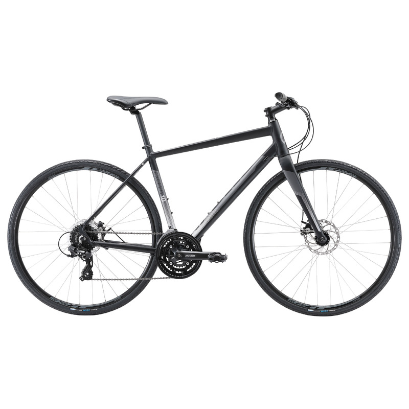 Apollo Exceed 10 Disc - Flat Bar Road Bike (Matte Black / Charcoal / Silver)