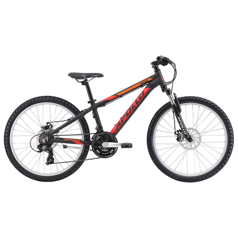 Apollo Panther  - 24" Youth Bike (Matte Black / Red / Orange)