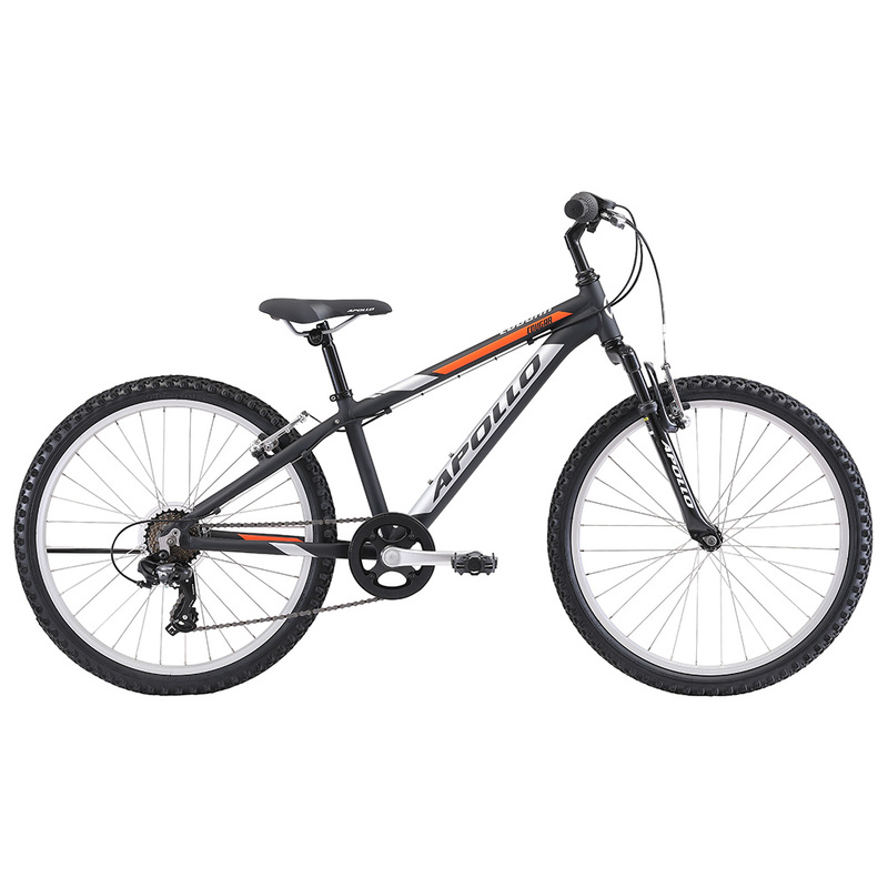 Apollo Cougar - 24" Youth Bike (Matte Black / Silver / Orange)