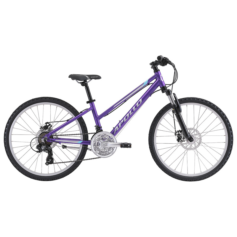 Apollo Verve - 24" Youth Bike (Gloss Purple / Silver / Sky Blue)