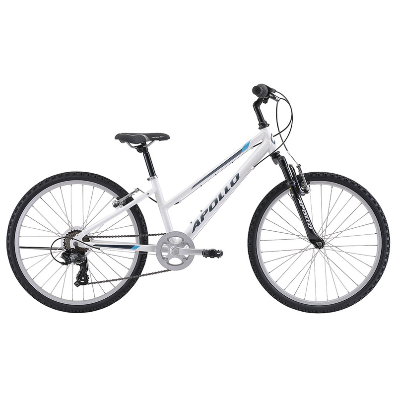 Apollo Paris - 24" Youth Bike (Gloss White / Charcoal / Turquoise)