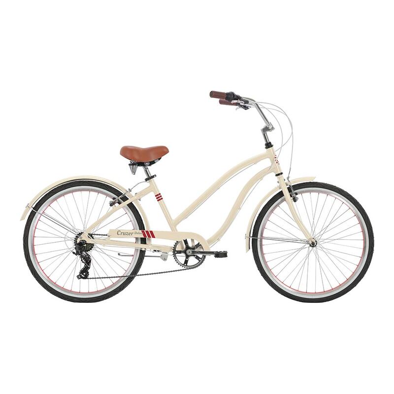 Radius Cruzer Deluxe Step Thru Beach Cruiser Bicycle (Gloss Cream)