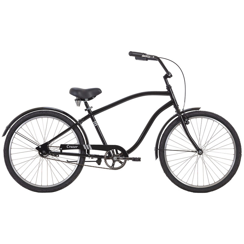 Radius Cruzer Step Over Beach Cruiser Bicycle (Gloss Black)