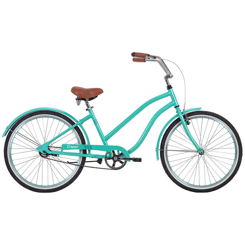 Radius Cruzer Step Thru Beach Cruiser Bicycle (Gloss Teal)