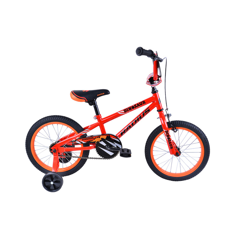 Radius Dinosaur 16" Juvenile Bicycle (Gloss Red / Black / Orange)