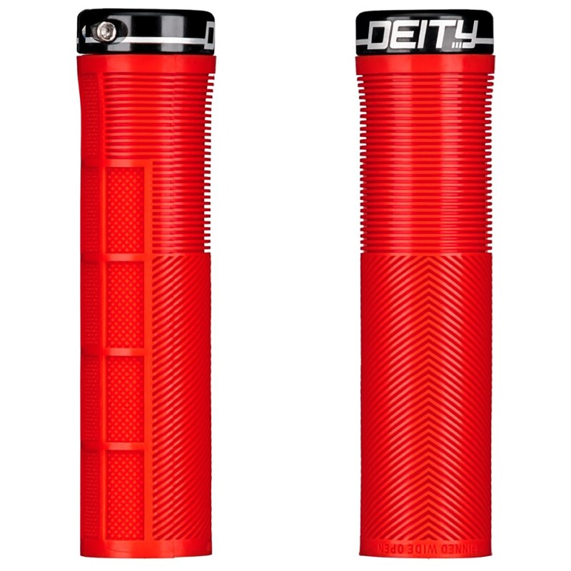 Deity Knuckleduster Lock On Grips Red